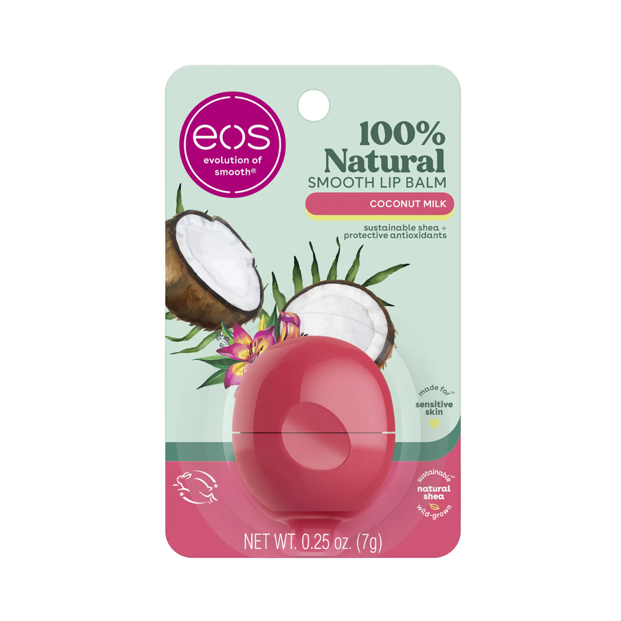 eos - Visibly Soft Lasting Hydration Lip Care, Coconut Milk | 7 g