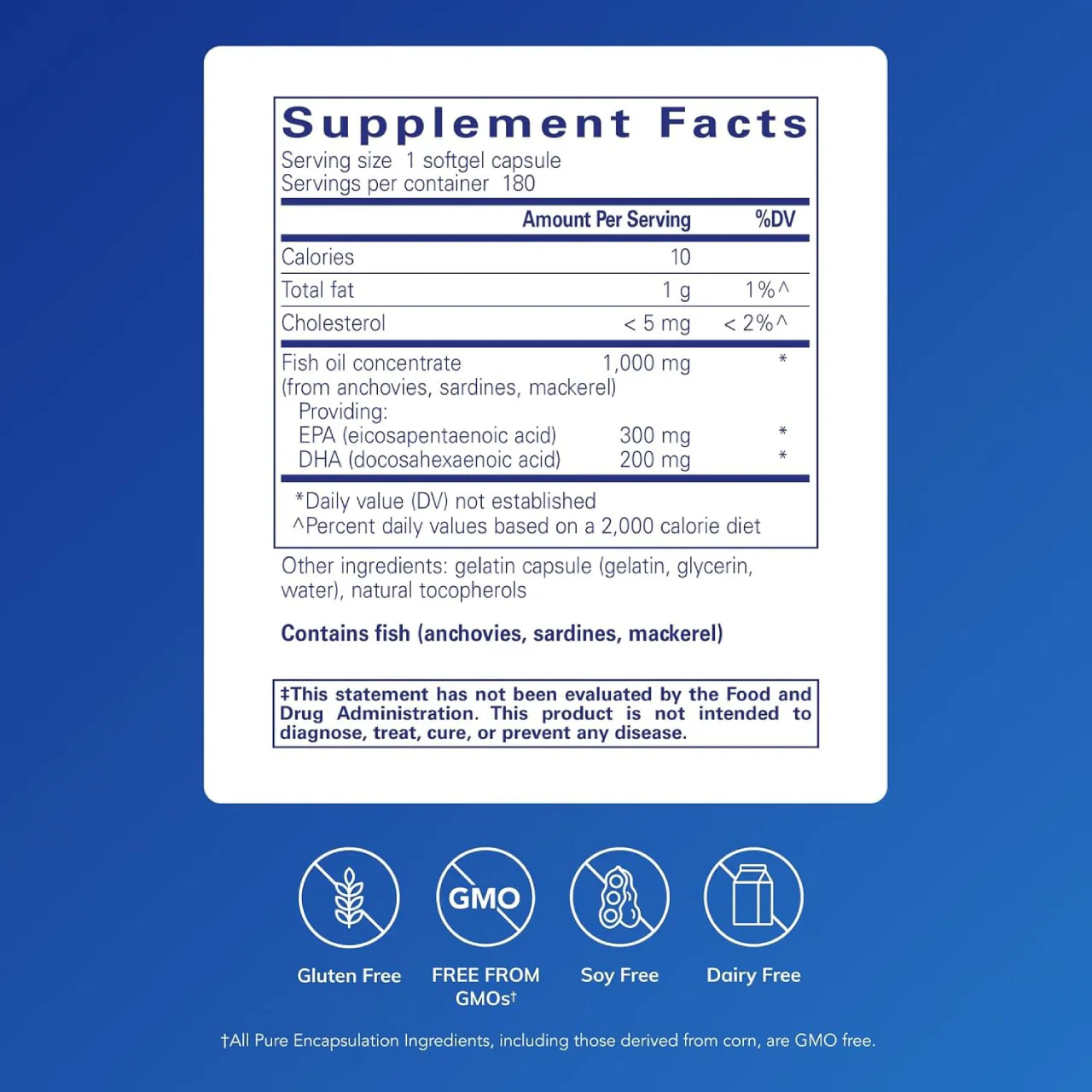 Pure Encapsulations - EPA/DHA Essentials | 180 Capsules - Image 2