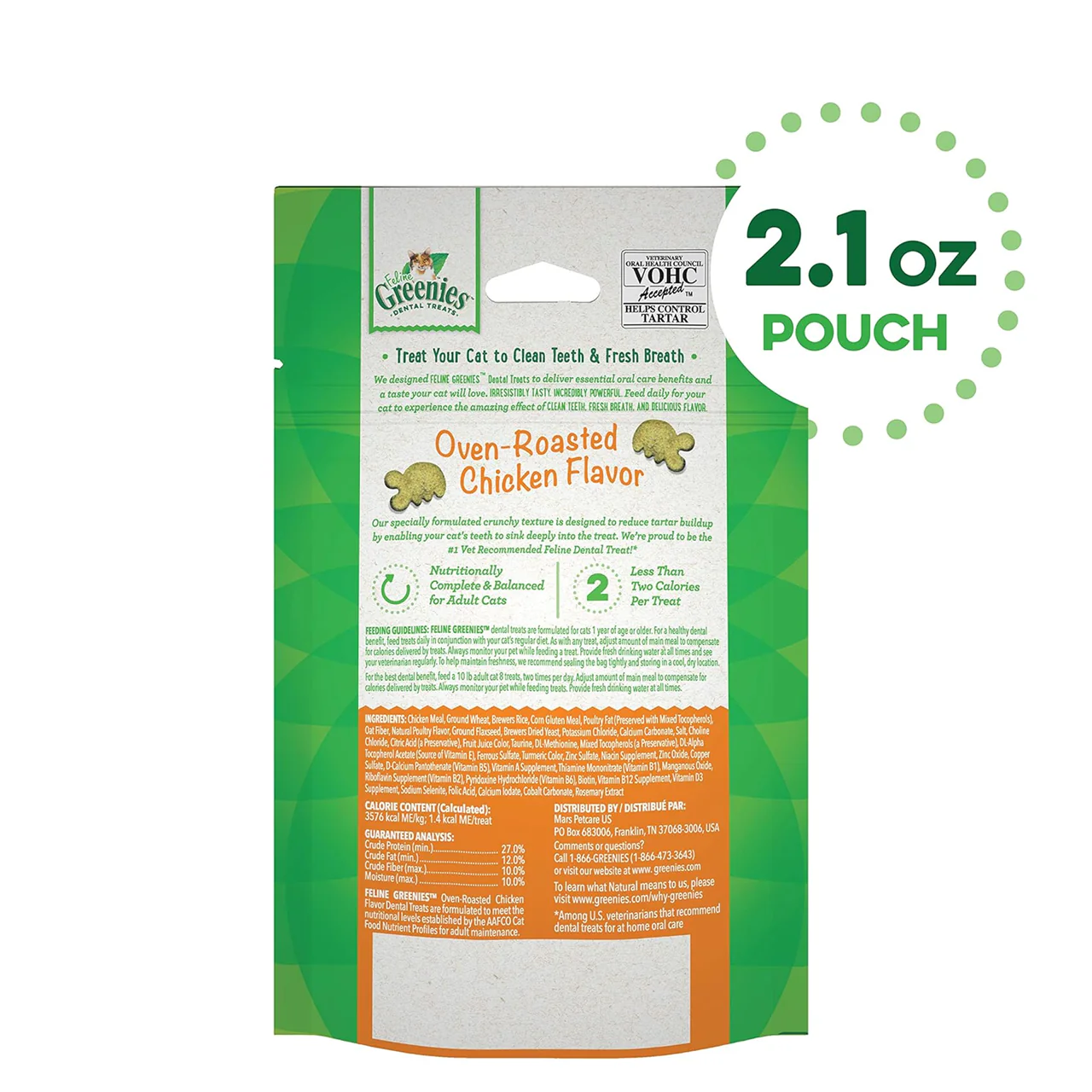 Feline Greenies - Oven Roasted Chicken Flavour | 60 g - Image 2