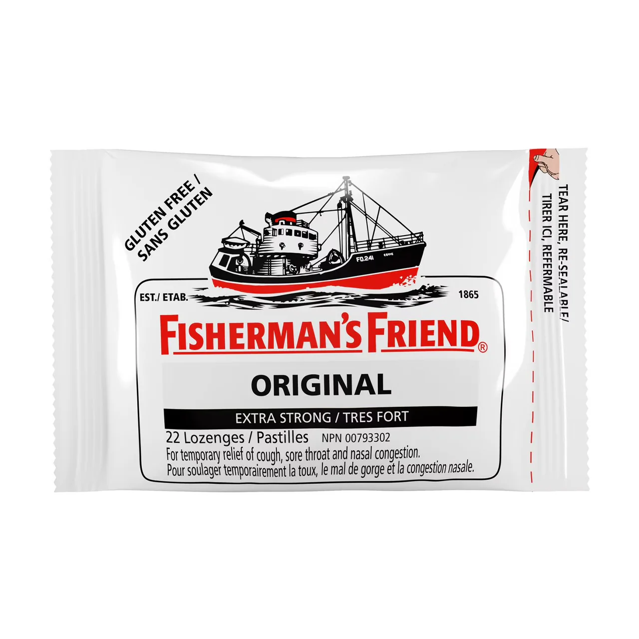 Fisherman's Friend - Gluten-Free Extra Strong Throat Lozenges - Original Flavour | 22 Lozenges