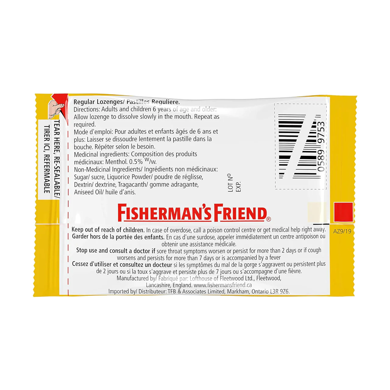 Fisherman's Friend - Gluten-Free Throat Lozenges - Regular with Licorice | 22 Lozenges - Image 2