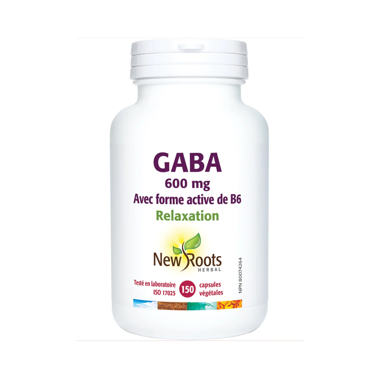 New Roots - GABA 600 mg With Active-Form B6 | New Size 150 capsules - Image 2