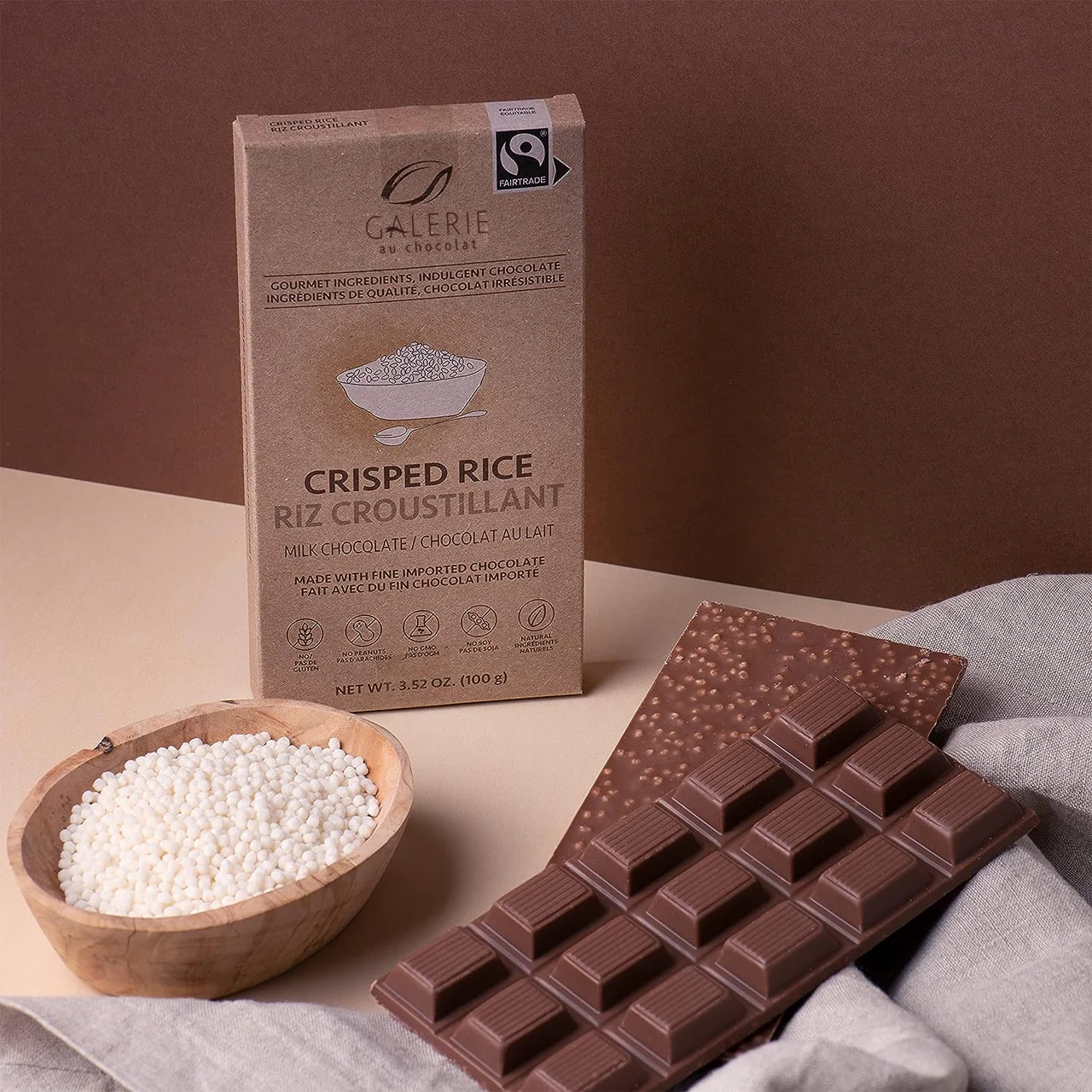 Galerie Au Chocolat - Crisped Rice, Milk Chocolate | 100 g - Image 2