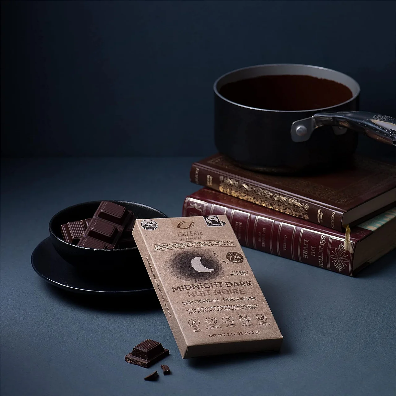 Galerie Au Chocolat - Midnight Dark, Dark Chocolate 72% Cocoa | 100 g - Image 2