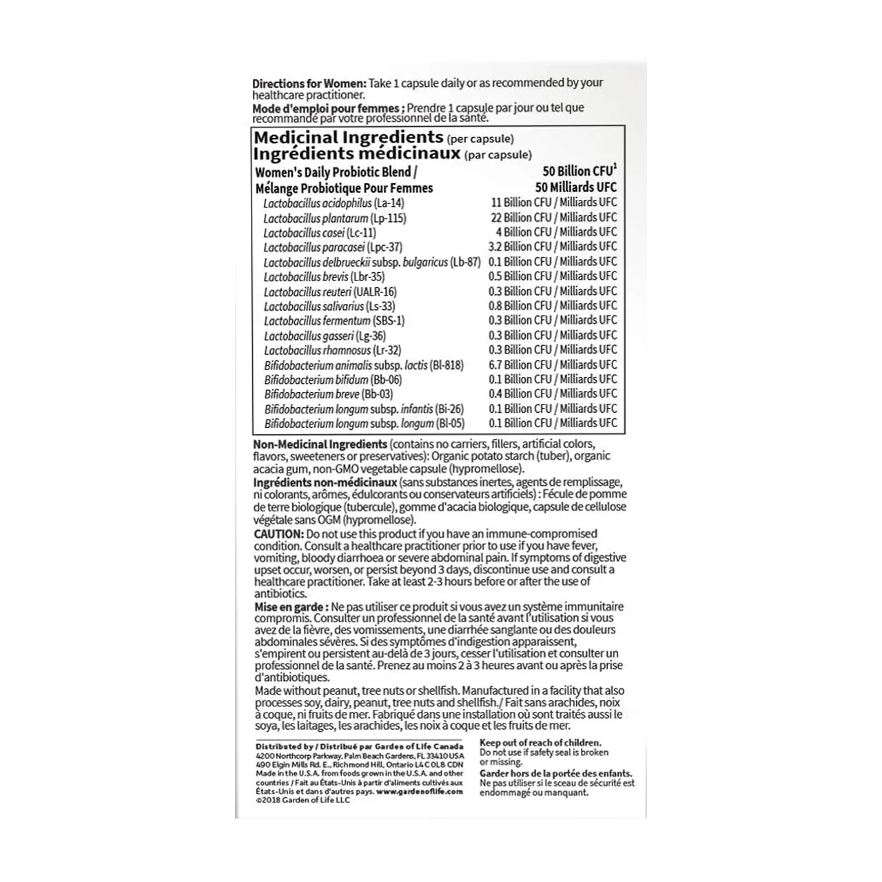 Garden of Life - Dr. Formulated Probiotics Once Daily Women's - 50 Billion CFU | 30 Vegetarian Capsules - Image 2