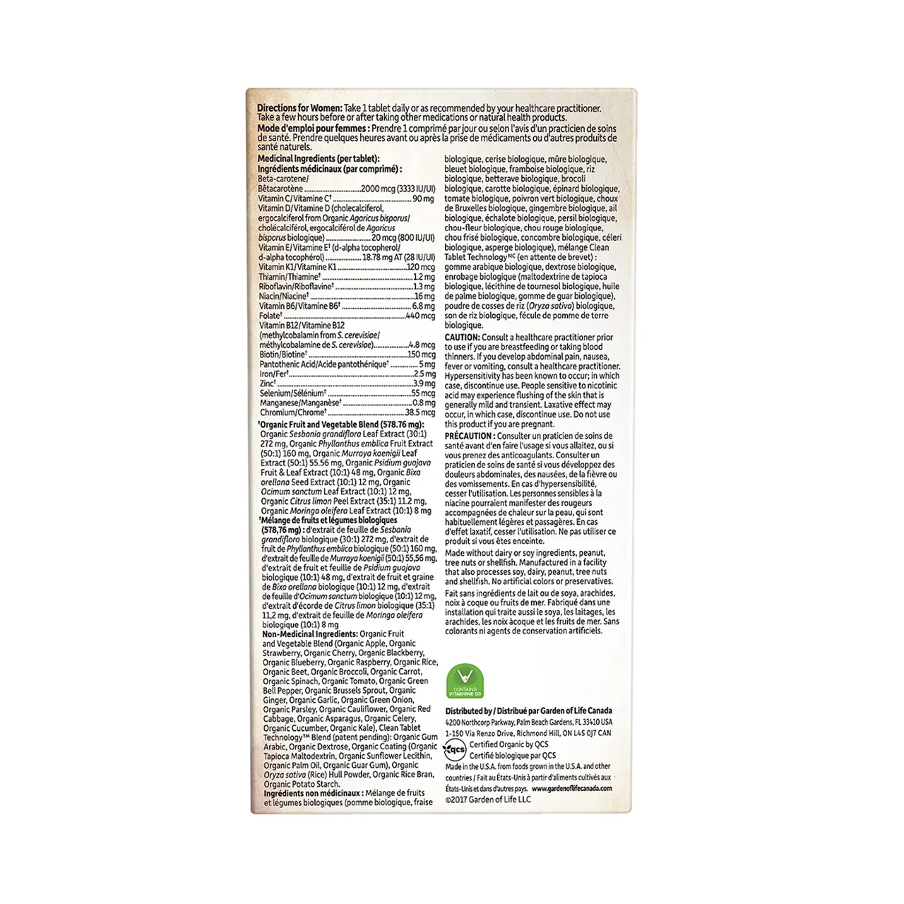 Garden of Life - MyKind Organics Women's Once Daily Multivitamin | 30 Tablets - Image 2