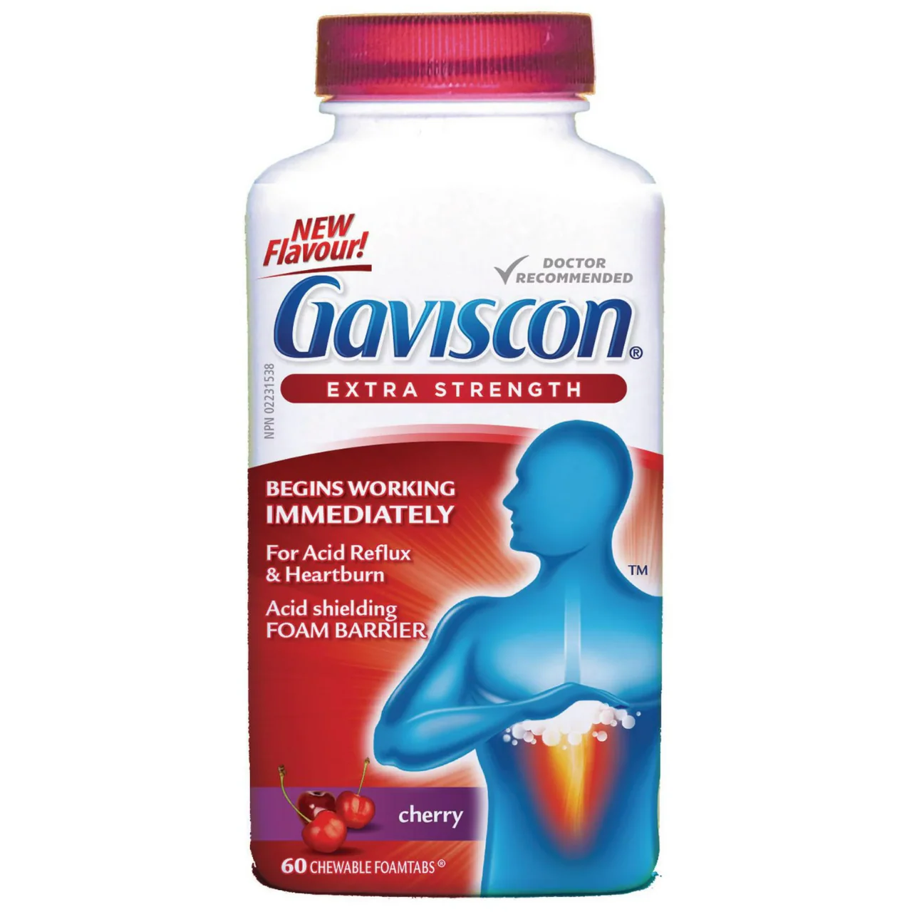 Gaviscon - Extra Strength Chewable Foamtabs - Cherry | 60 Tabs