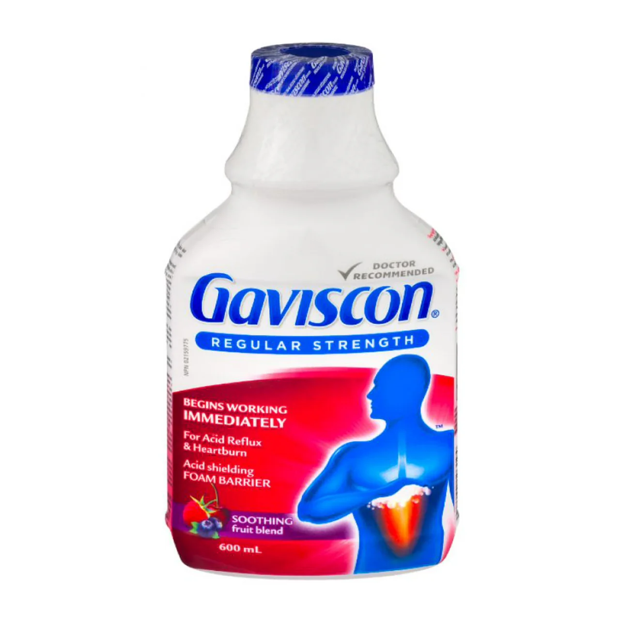 Gaviscon - Regular Strength for Acid Reflux & Heartburn - Soothing Fruit Blend Flavour | 600 mL