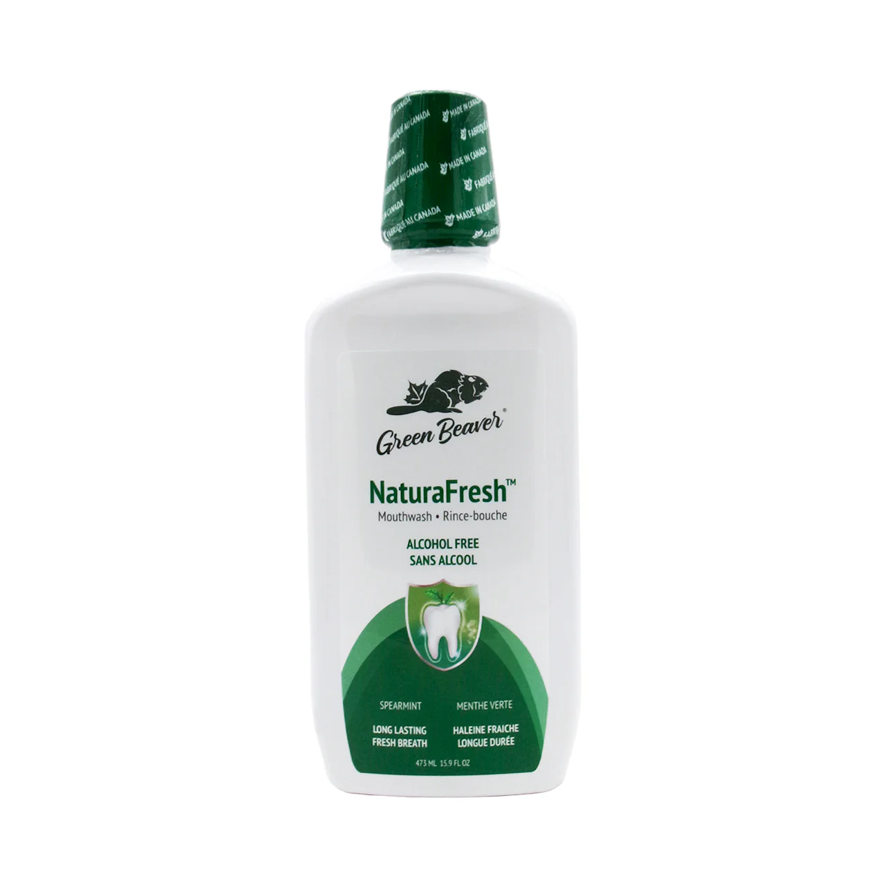 Green Beaver - NaturaFresh Alcohol Free Mouthwash, Spearmint | 473 mL