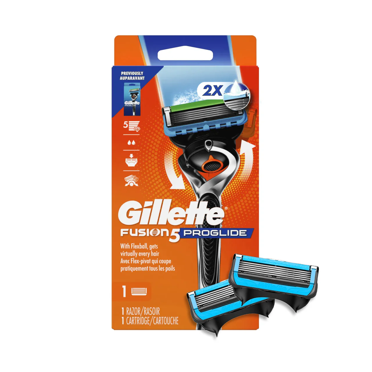 Gillette - Fusion 5 ProGlide Chill | 1 Razor + 2 Cartridges
