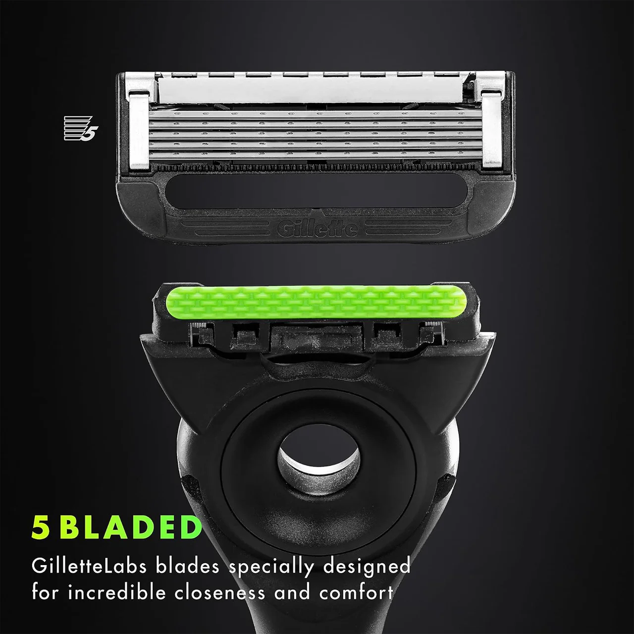 Gillette - Exfoliating Bar Razor | Razor + Cartridge + Stand - Image 3