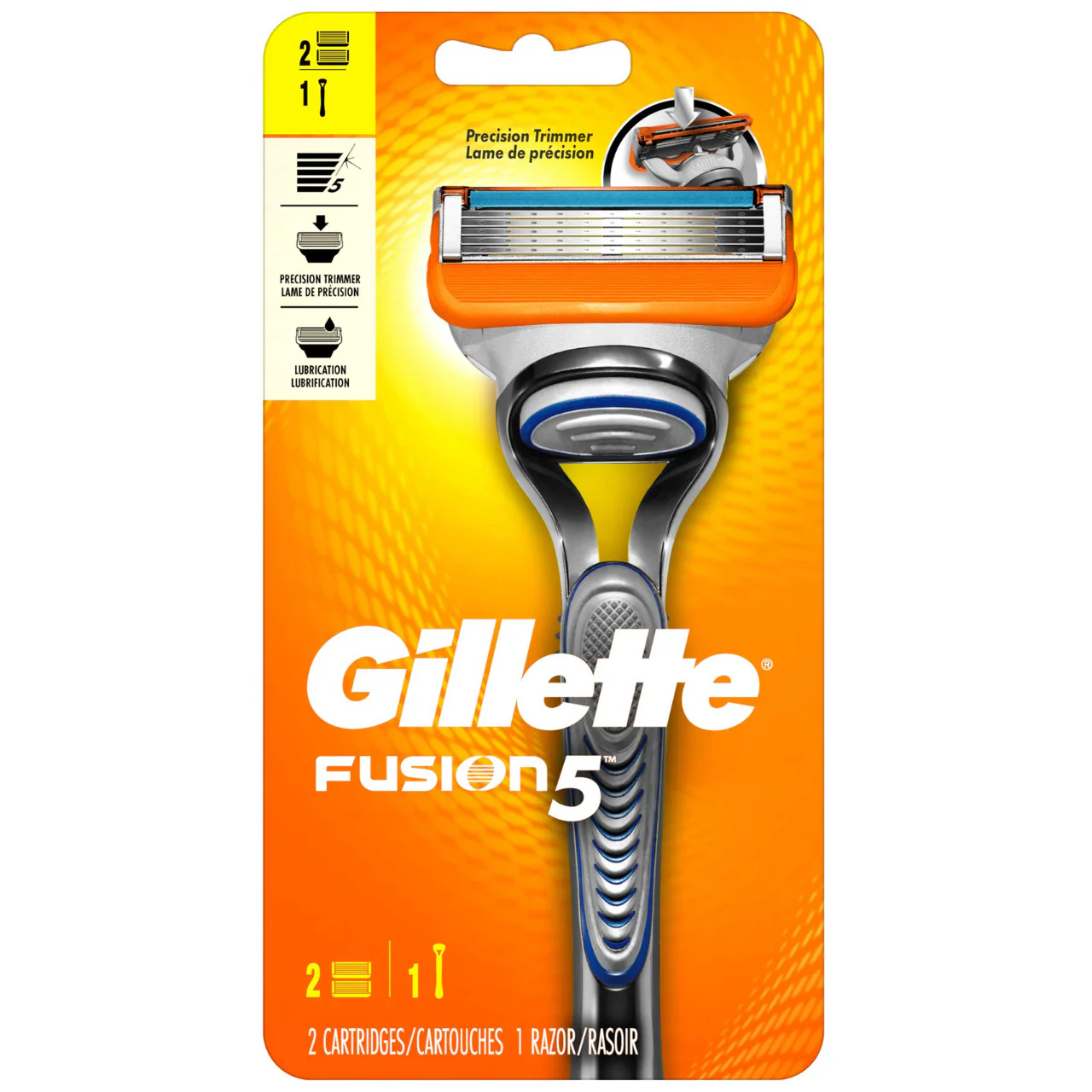 Gillette - Fusion 5 Razor | 2 Cartridges + 1 Razor