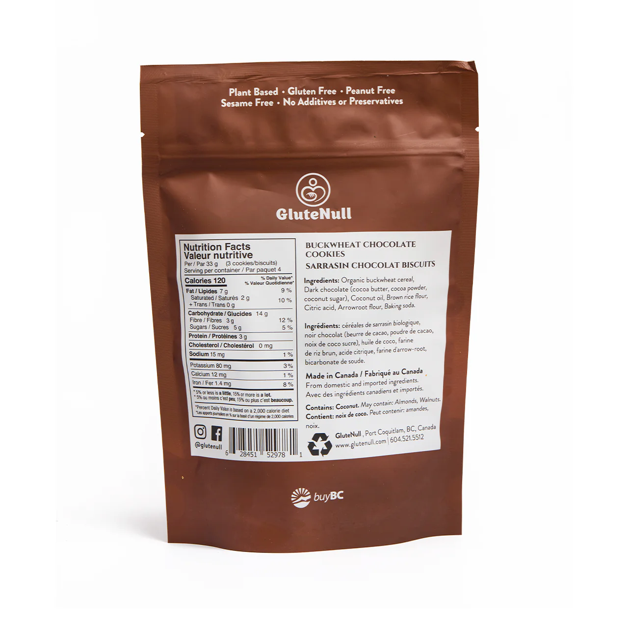 Glutenull - Buckwheat Chocolate Cookies | 132 g - Image 2