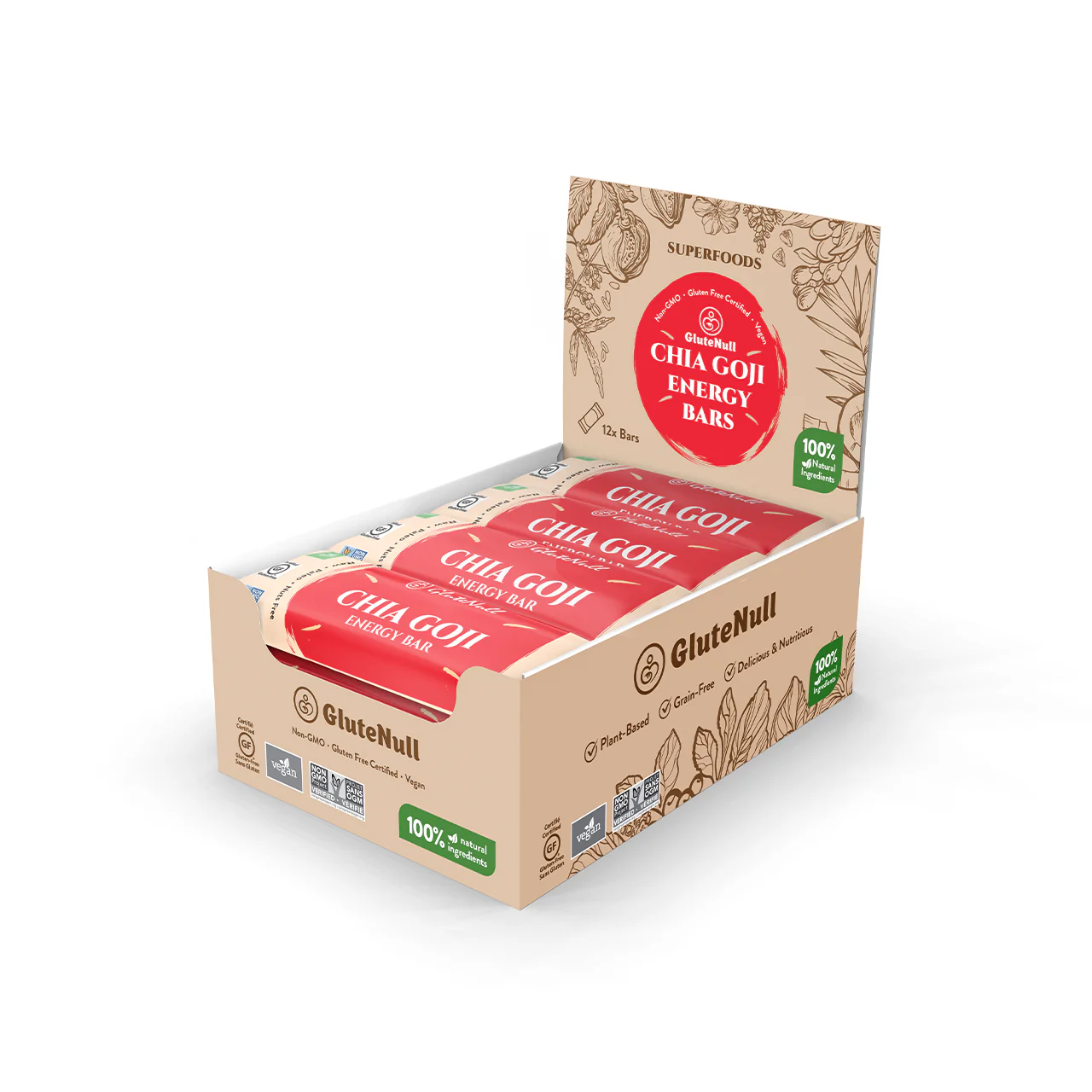 Glutenull - Chia Goji Bar | 12 Pack