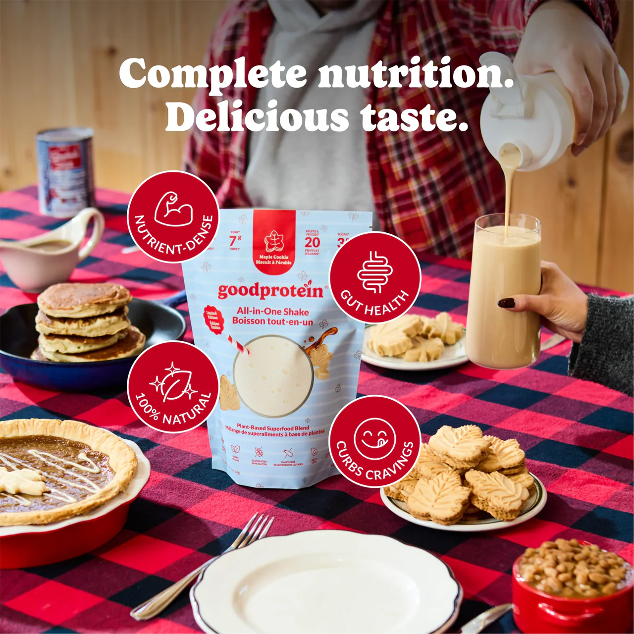 goodprotein All-In-One Shake Plant-Based Superfood Blend, Maple Cookie | 440 g - Image 6