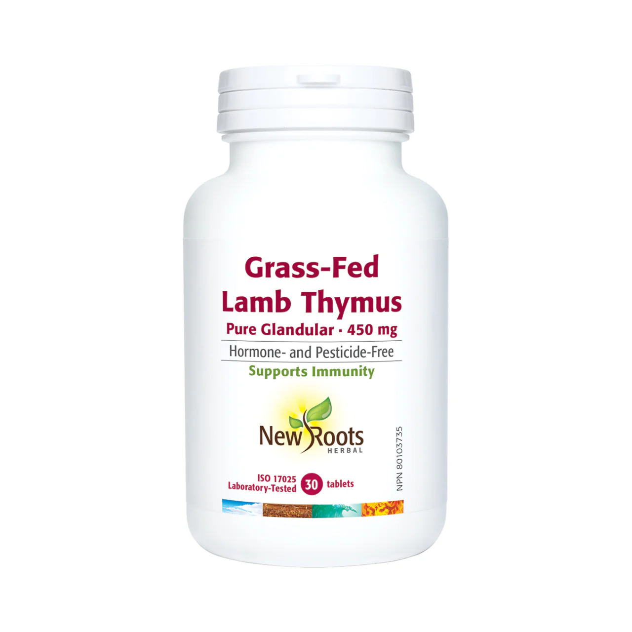 New Roots - Grass-Fed Lamb Thymus Pure Glandular 450 mg | 30 tablets
