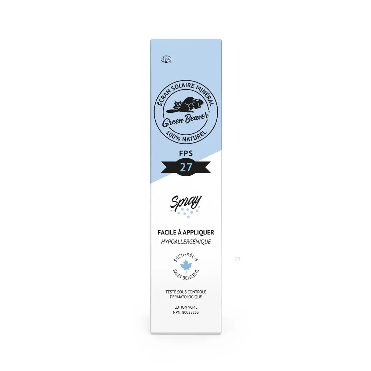 Green Beaver - Natural Mineral Sunscreen Spray SPF 27 | 90 mL