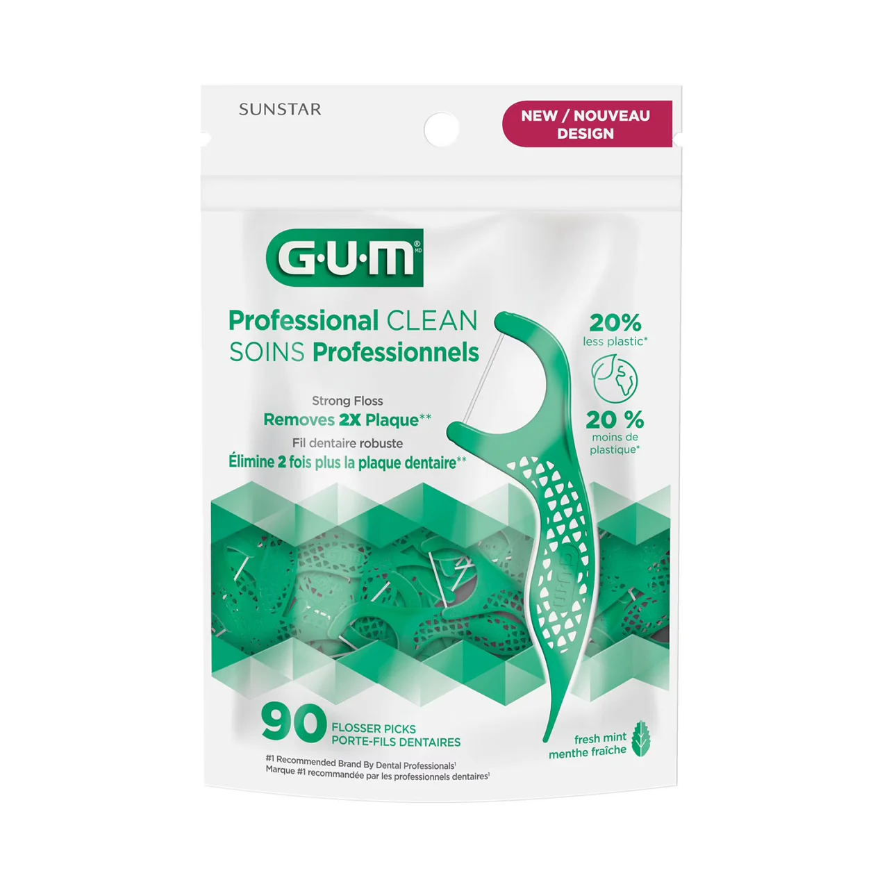 GUM - Flosser Picks, Fresh Mint | 90 Flosser Picks