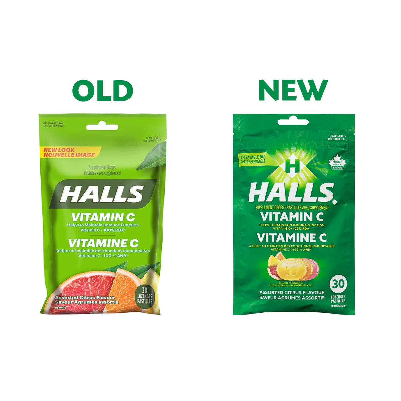 Halls - Vitamin C Supplement Drops, Assorted Citrus | 30 Lozenges - Image 2