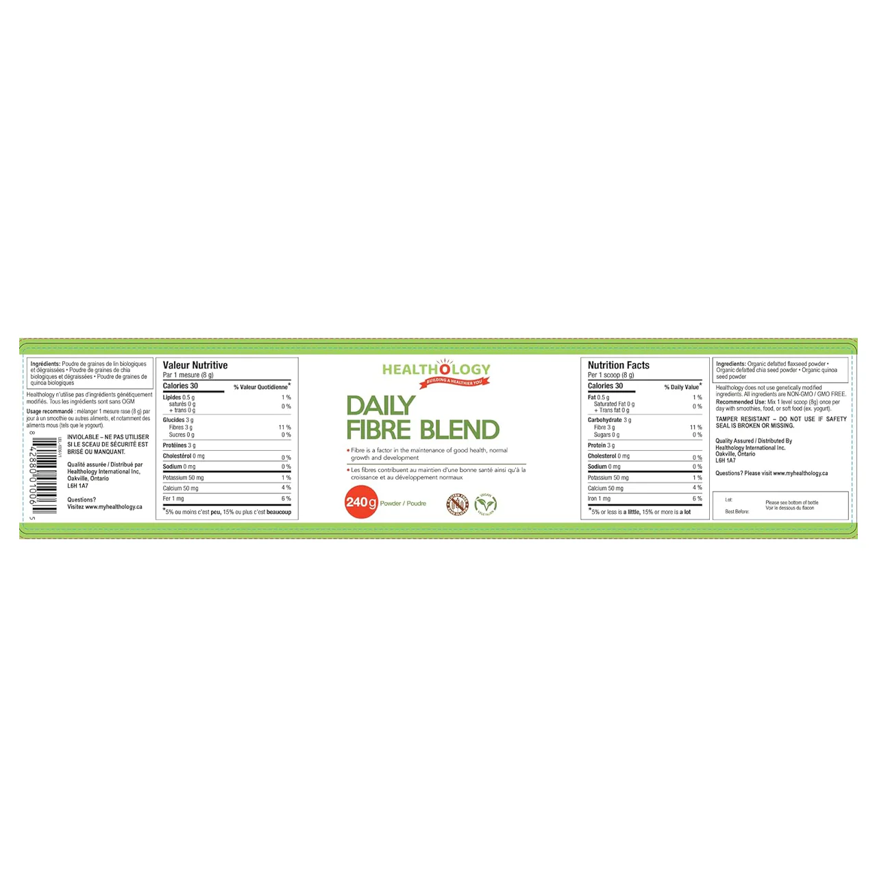 Healthology - Daily Fibre Blend | 240 g - Image 2