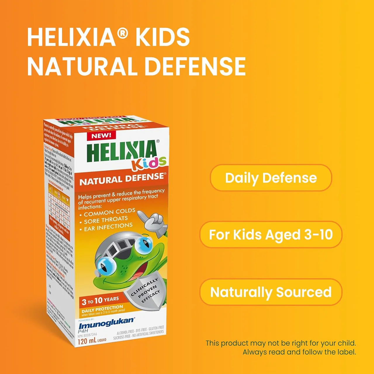 Helixia - Kids Natural Defense, Kids Cough Syrup | 120 mL - Image 3