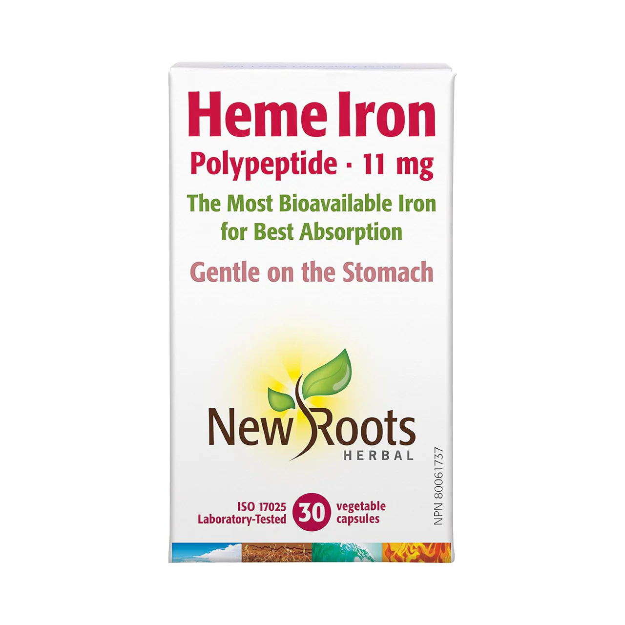 New Roots - Heme Iron (Bovine) Polypeptide 11 mg | 30 capsules