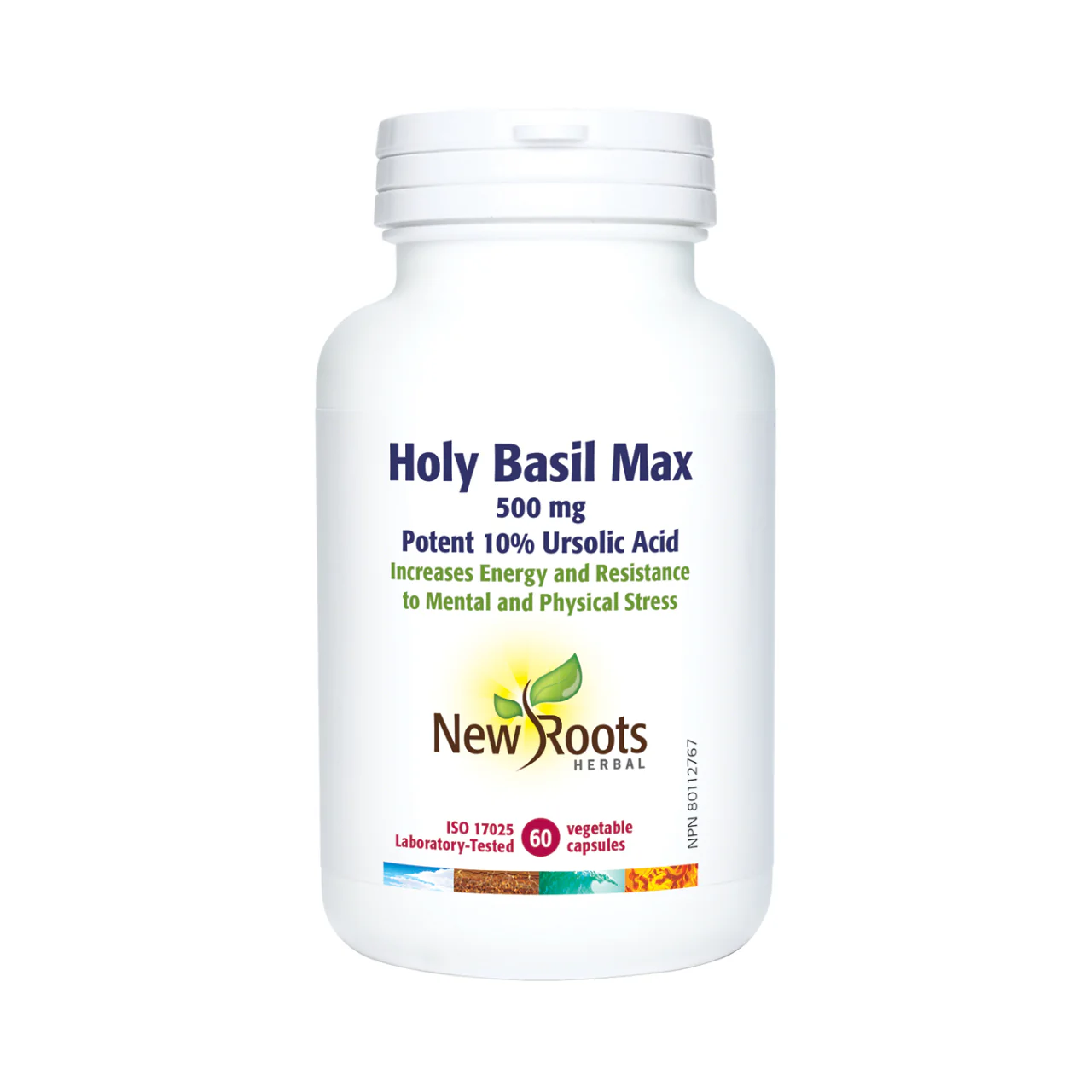New Roots - Holy Basil Max 500 mg Potent 10% Ursolic Acid | 60 capsules