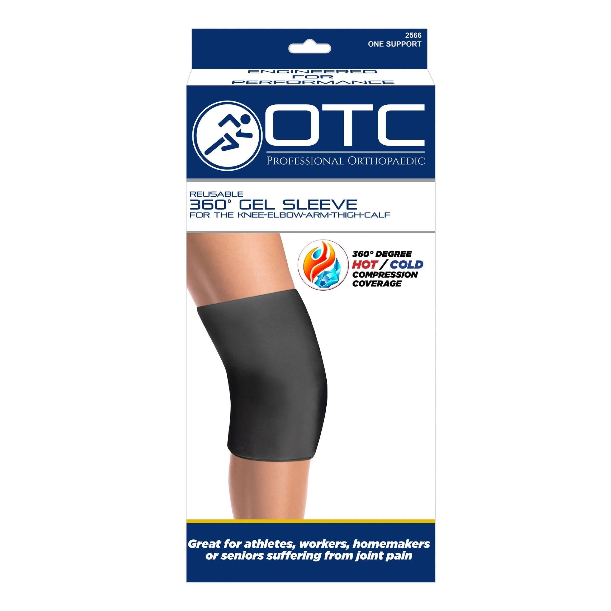 OTC - Hot/Cold Reusable Gel Sleeve (Knee/Elbow/Thigh/Calf) Black
