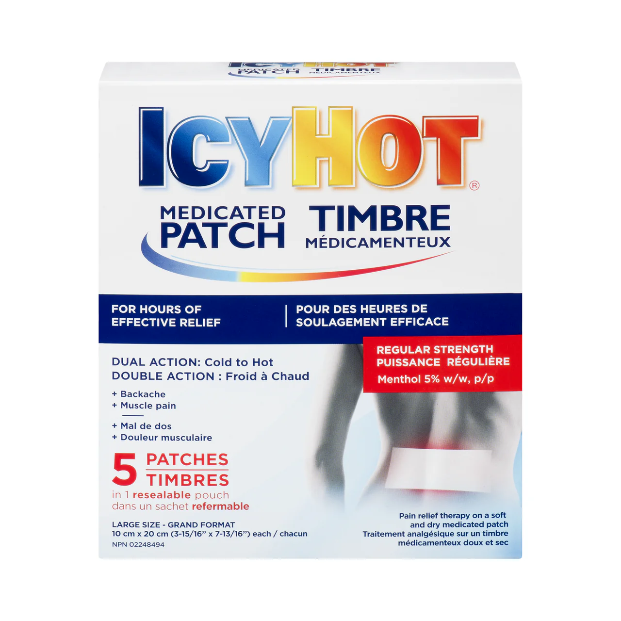 Icy Hot - Regular Strength Medicated Patch | 5 Patches