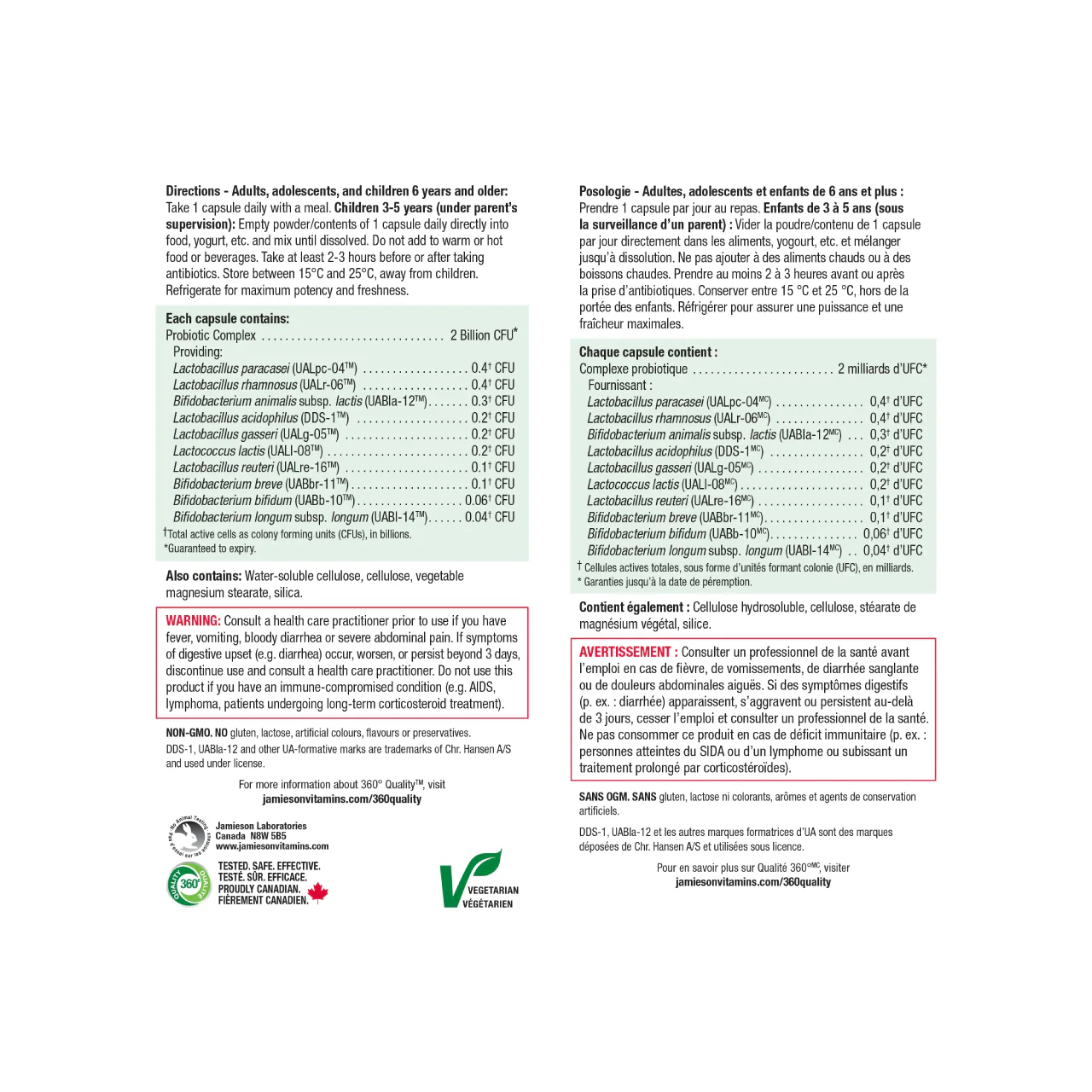 Jamieson - Acidophilus Super Strain 2 Billion | 90 Vegetarian Capsules - Image 2