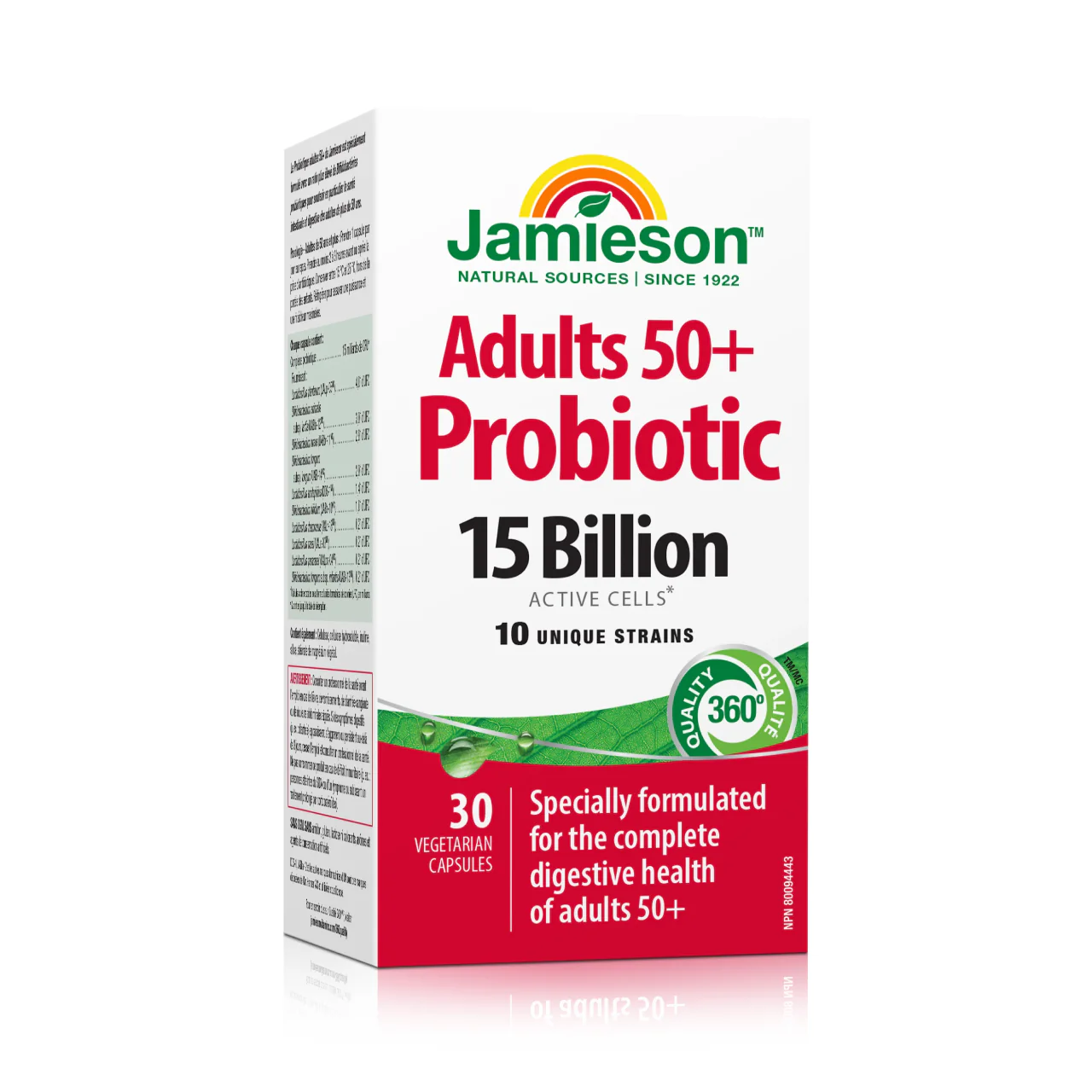 Jamieson - Adults 50+ 15 Billion Probiotic | 30 Vegetarian Capsules