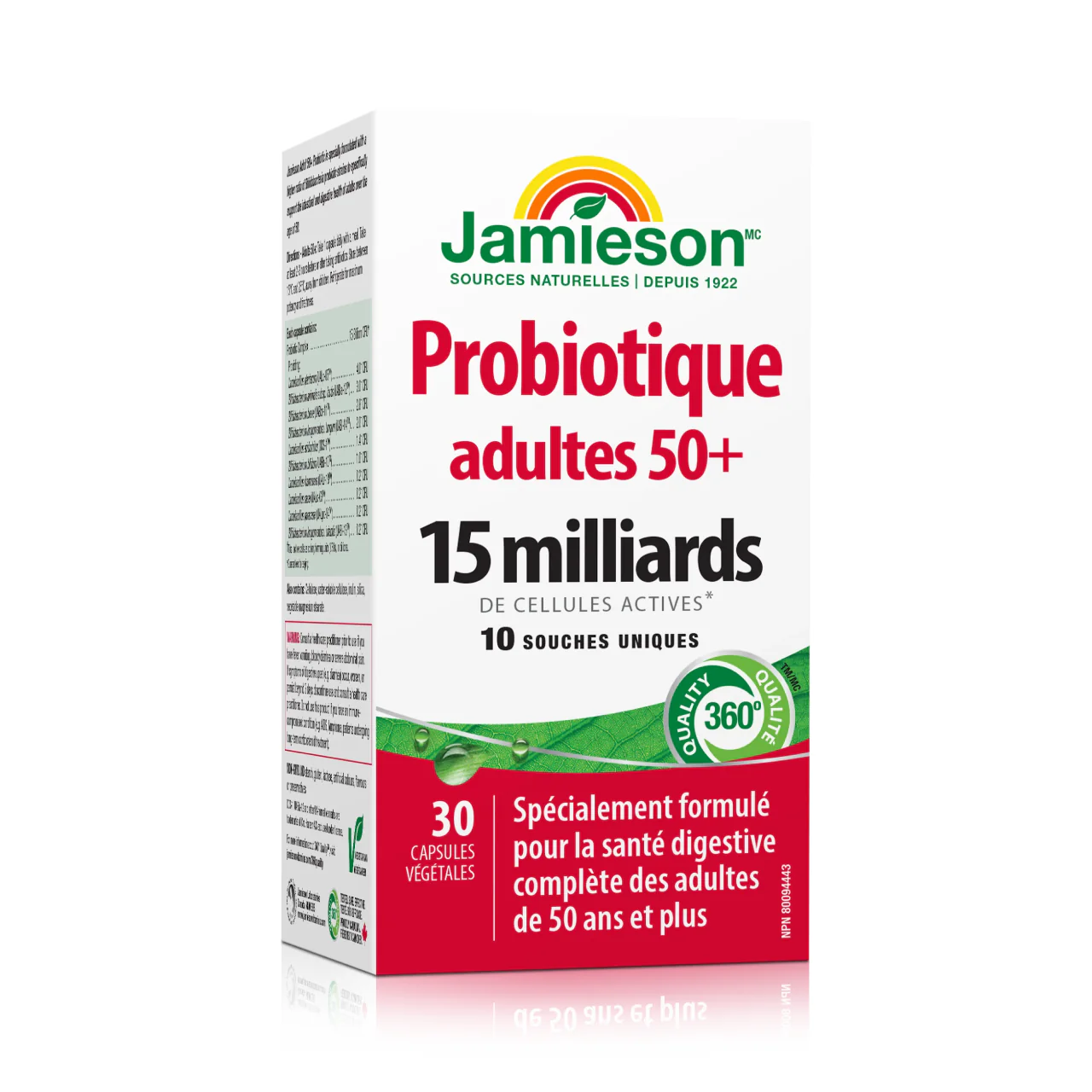 Jamieson - Adults 50+ 15 Billion Probiotic | 30 Vegetarian Capsules - Image 2