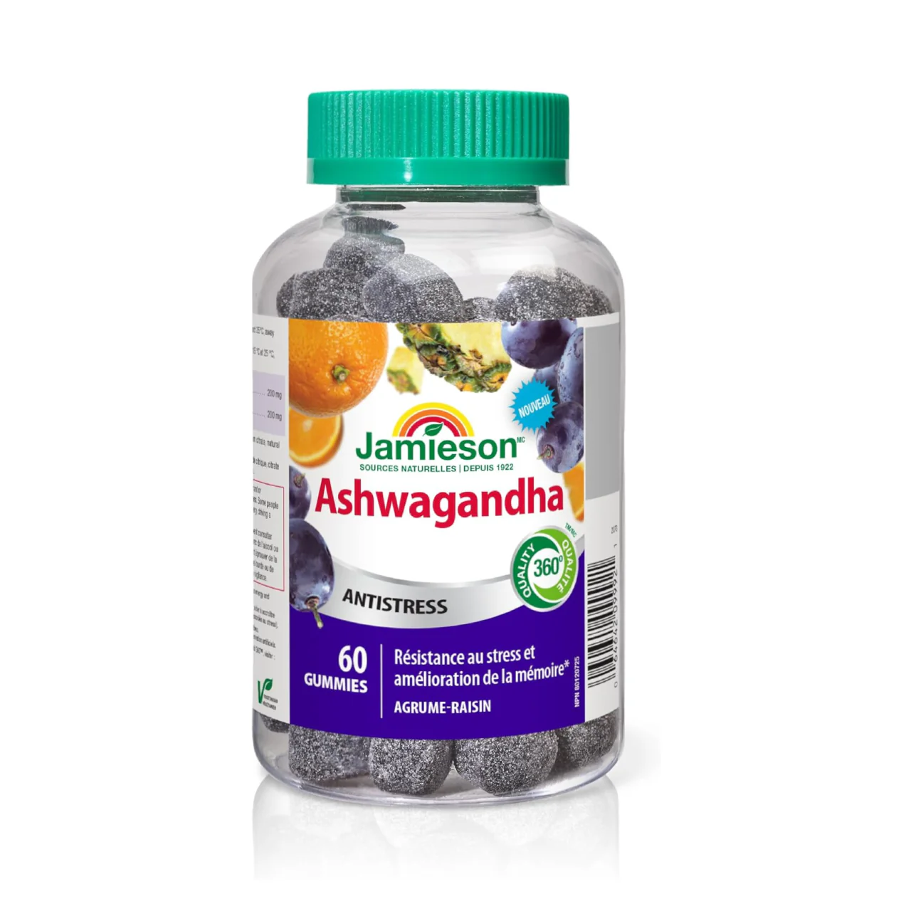 Jamieson - Ashwagandga - Citrus Grape | 60 Gummies - Image 2