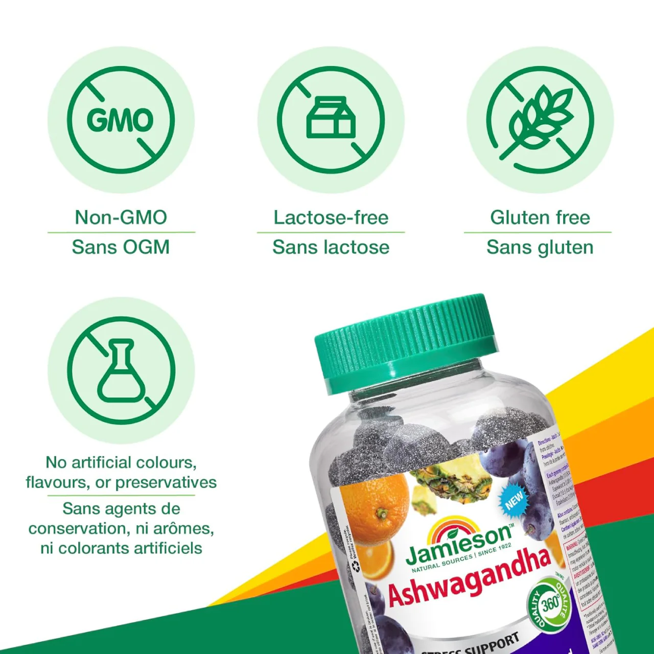 Jamieson - Ashwagandga - Citrus Grape | 60 Gummies - Image 5