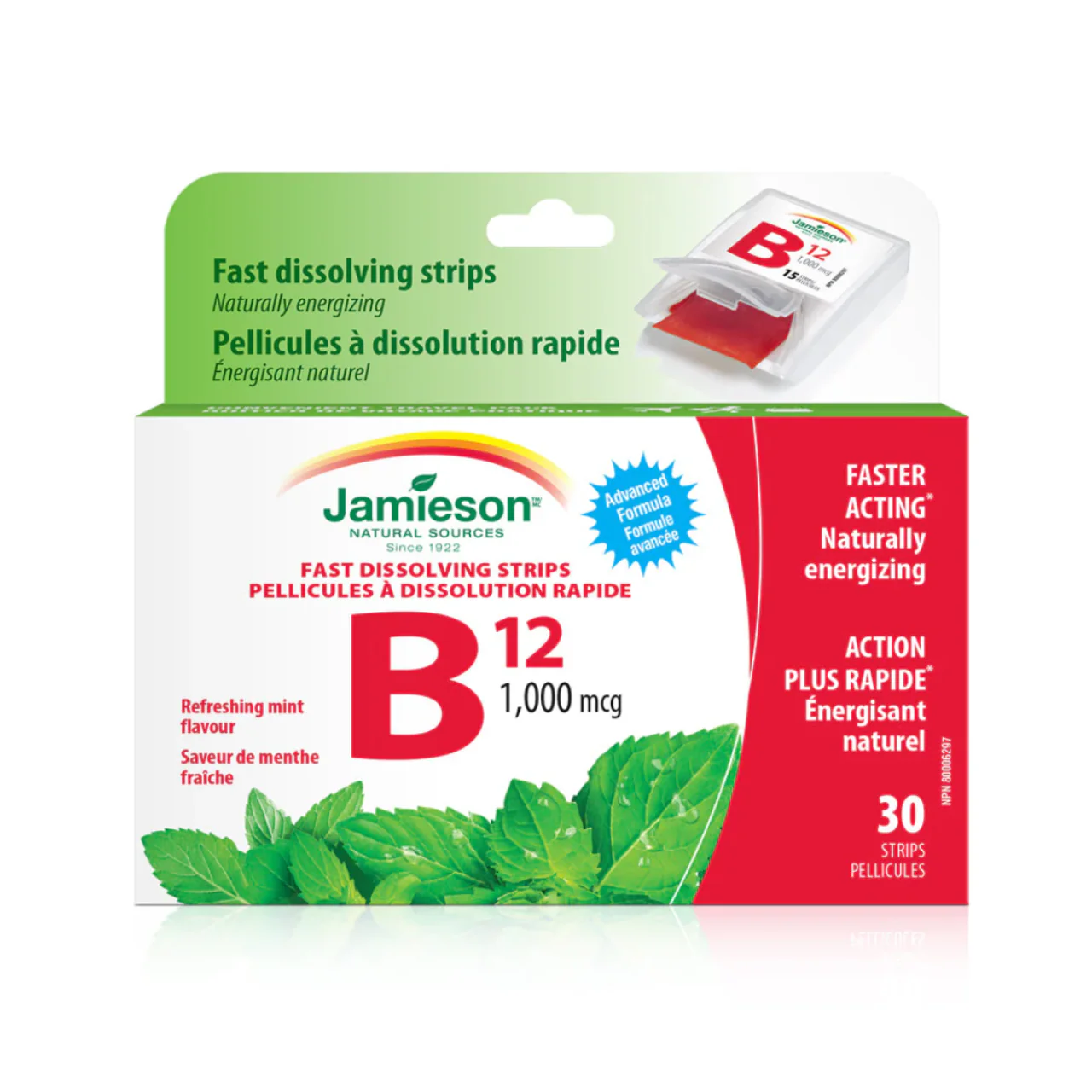 Jamieson - B12 Fast Dissolving Strips, 1000 mcg | 30 strips