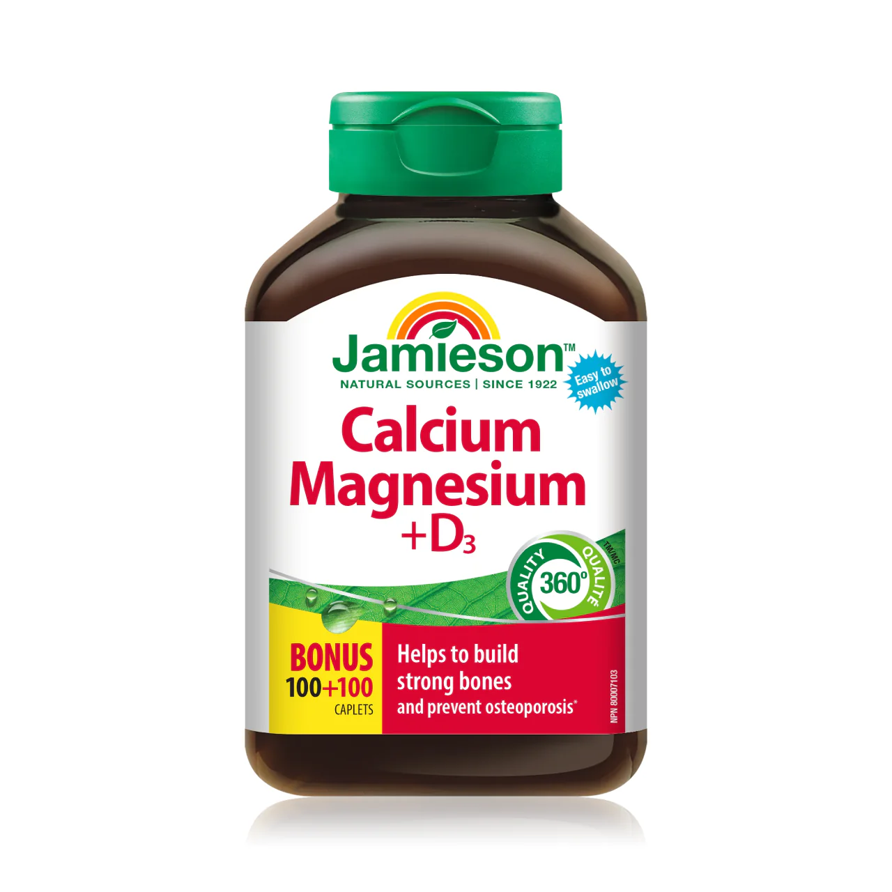Jamieson - Calcium Magnesium + D3 | 200 Caplets