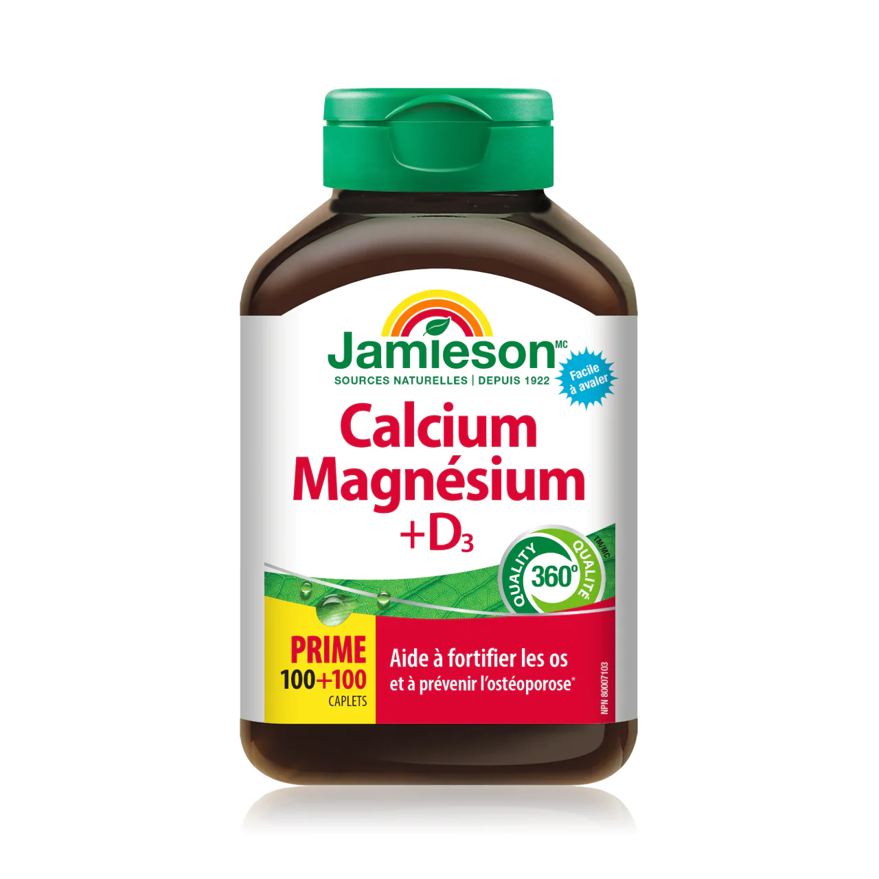 Jamieson - Calcium Magnesium + D3 | 200 Caplets - Image 2