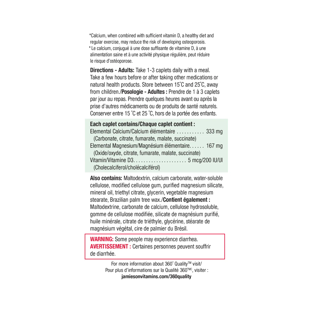Jamieson - Calcium Magnesium + D3 | 200 Caplets - Image 3
