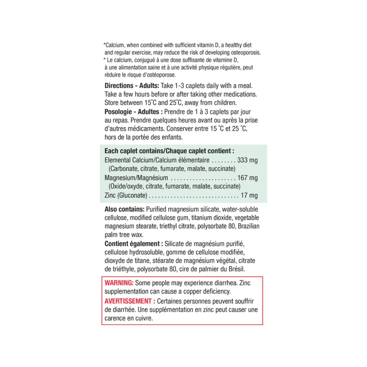 Jamieson - Calcium Magnesium + Zinc | 200 Caplets - Image 3