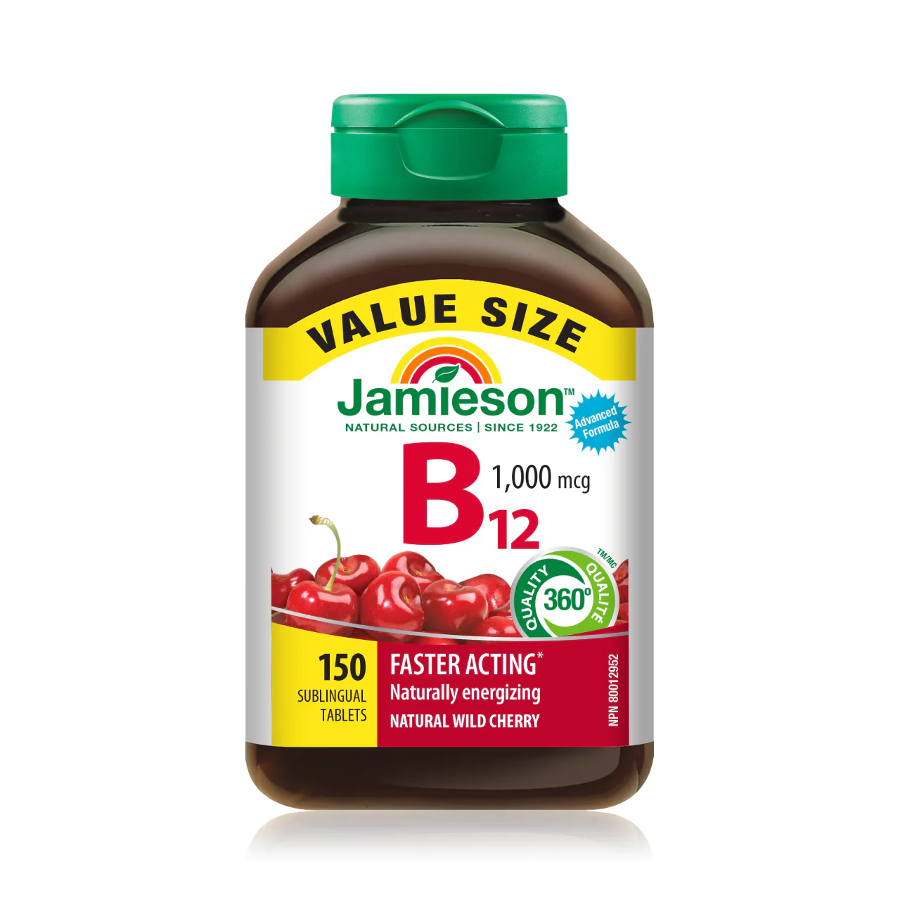 Jamieson - Faster Acting Naturally Energized B12 1000mcg | 150 Tablets