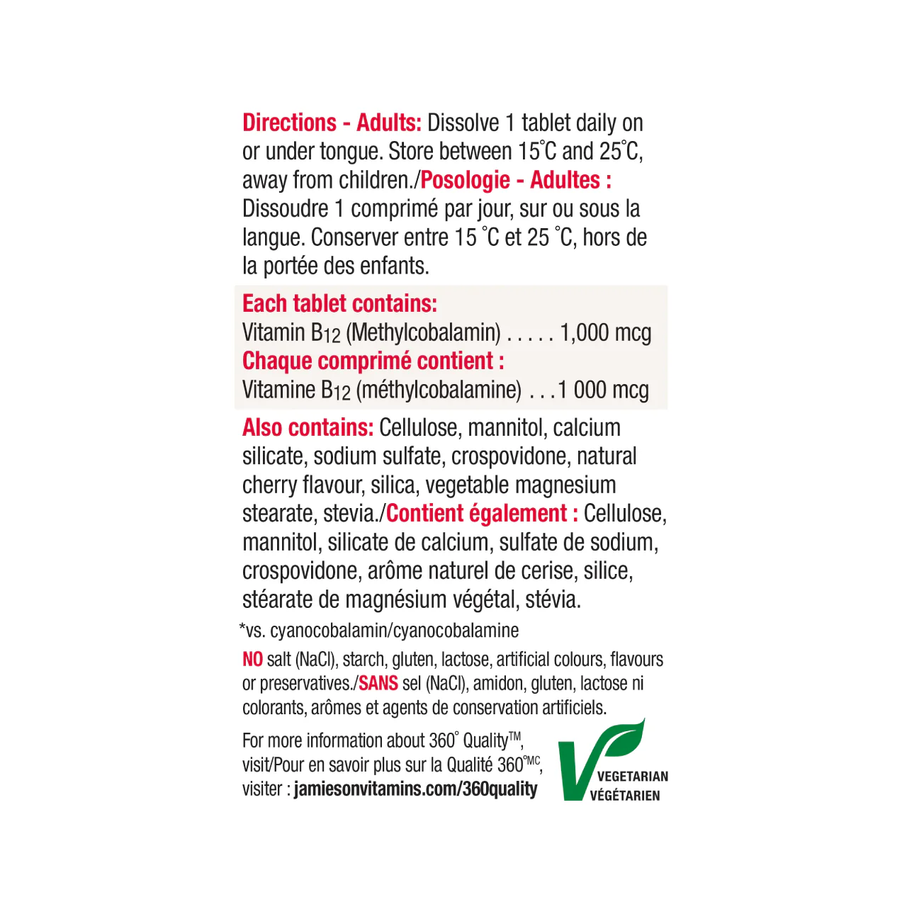 Jamieson - Faster Acting Naturally Energized B12 1000mcg | 150 Tablets - Image 3