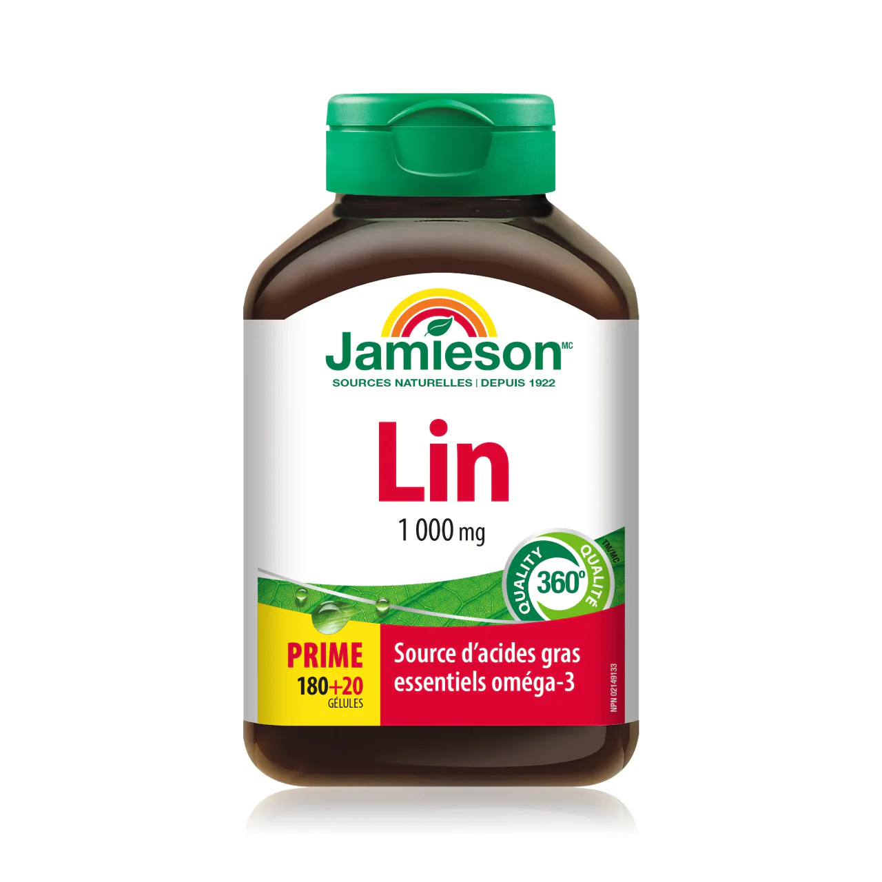 Jamieson - Flax 1000mg | 180 + 20 Softgels - Image 2