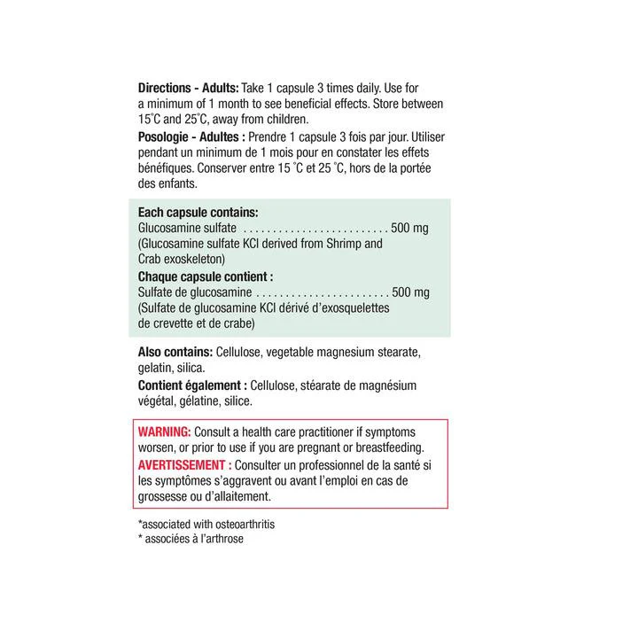 Jamieson - Glucosamine 500mg | 360 Capsules - Image 3