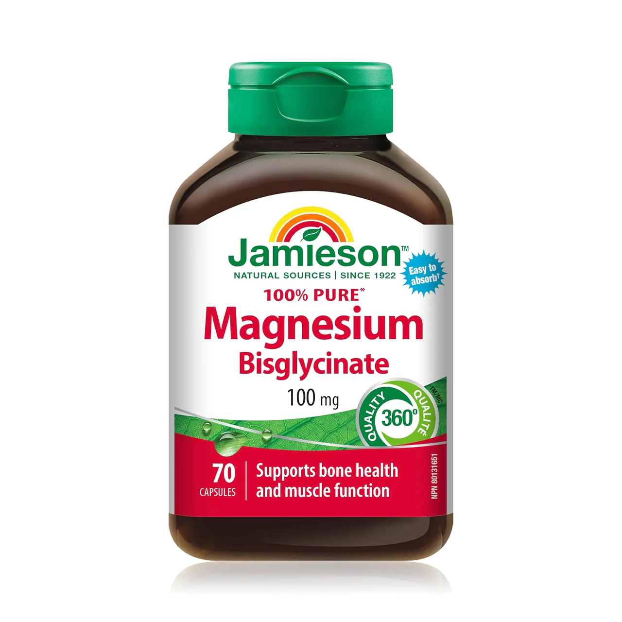 Jamieson - Magnesium Bisglycinate 100mg | 70 Capsules