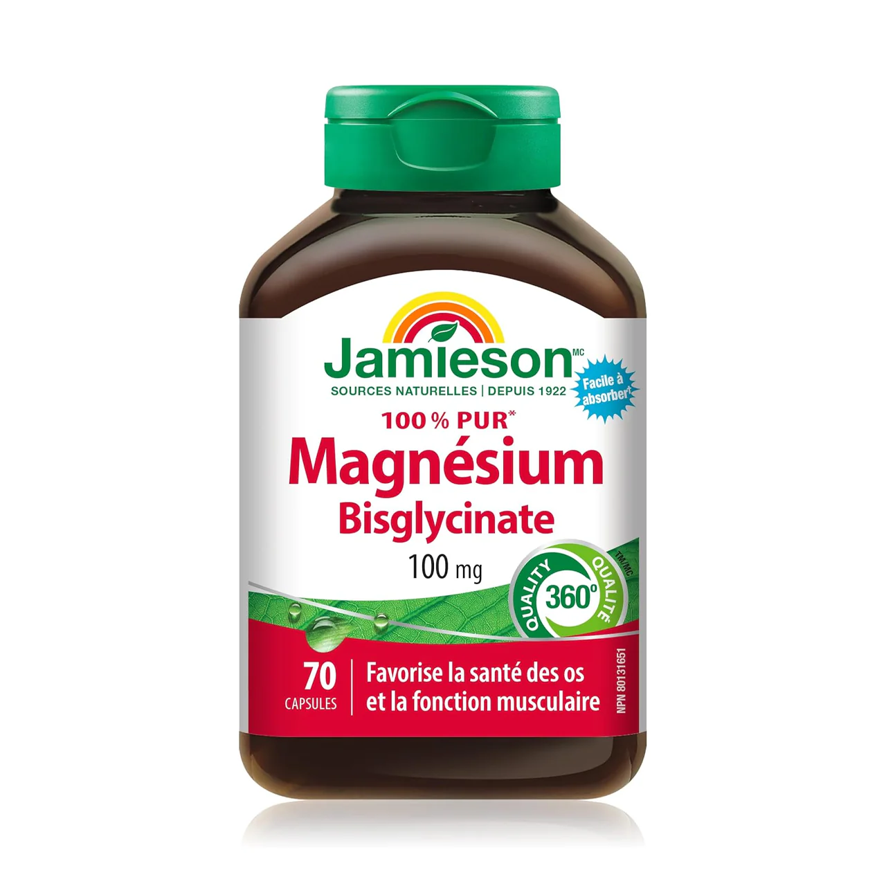 Jamieson - Magnesium Bisglycinate 100mg | 70 Capsules - Image 2