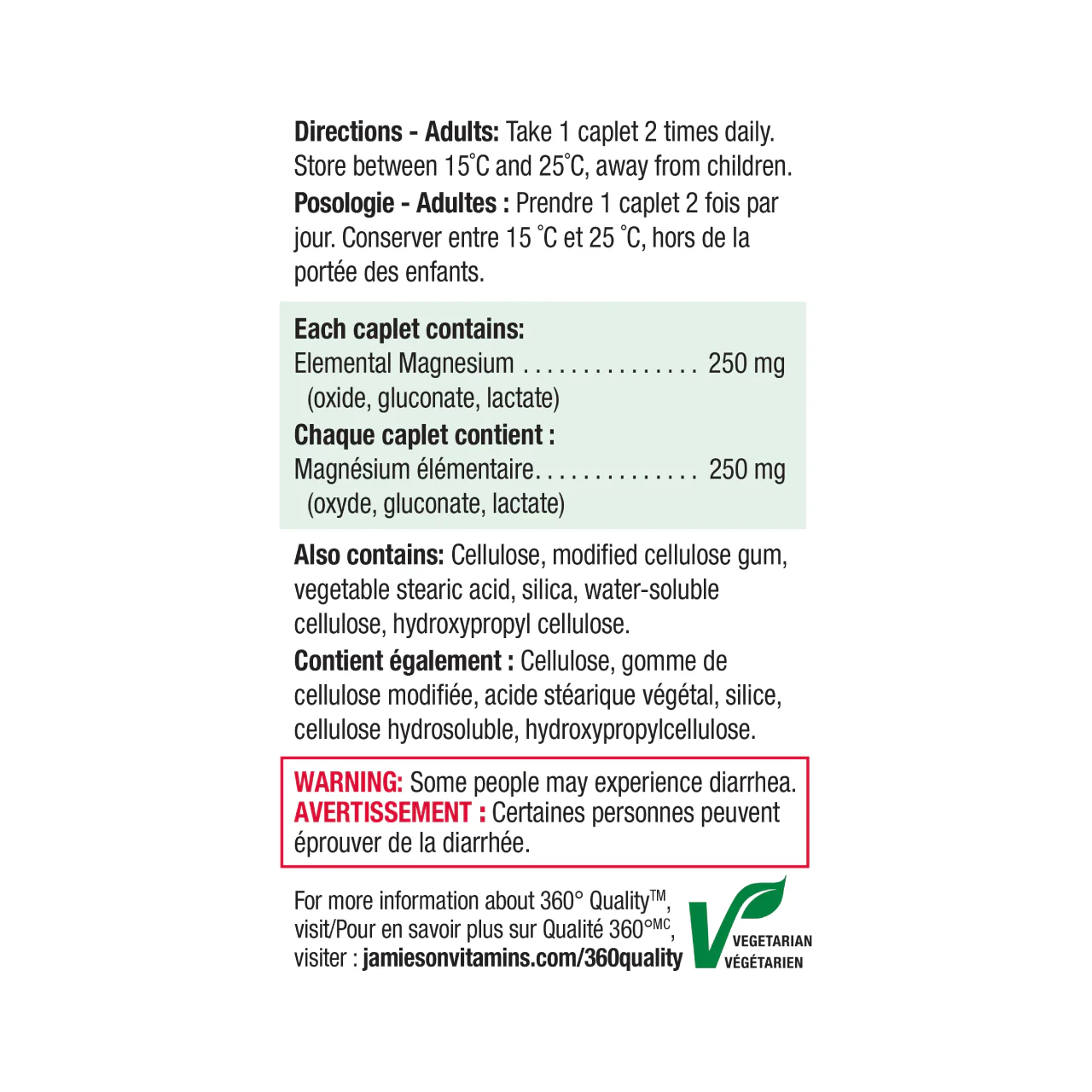 Jamieson - Magnesium Ultra Strength 250mg | 90 Caplets - Image 3