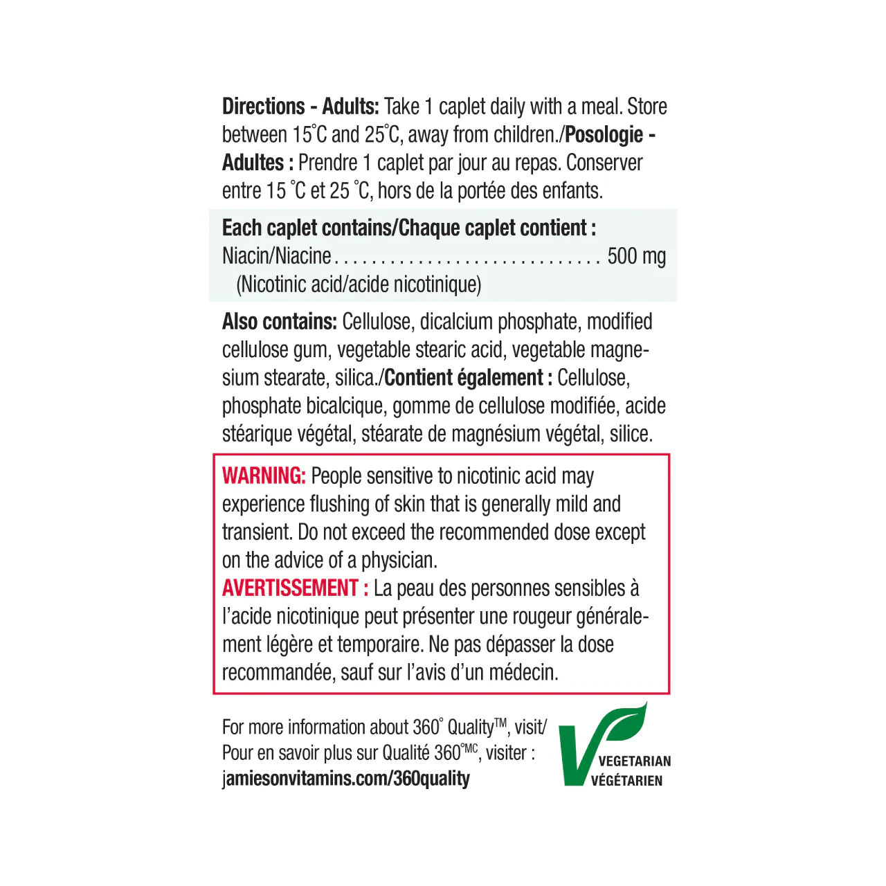 Jamieson - Niacin 500 mg | 100 Caplets - Image 3