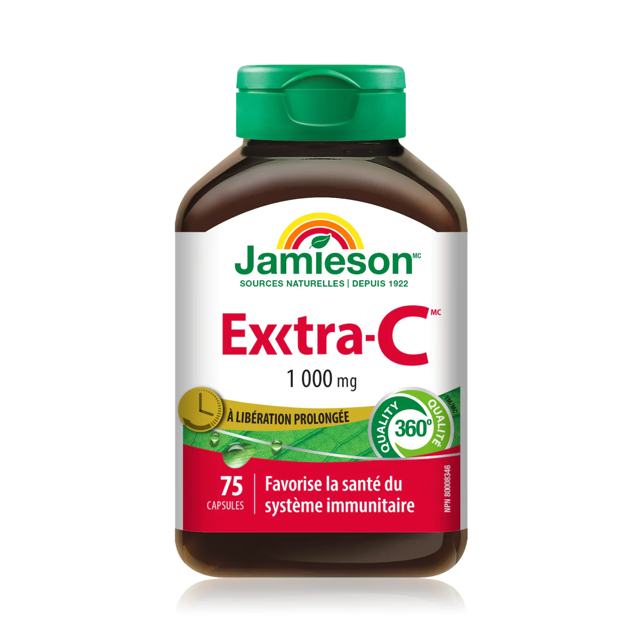 Jamieson - Timed Release Exxtra-C Vitamin C 1000mg | 75 Vegetarian Capsules - Image 2
