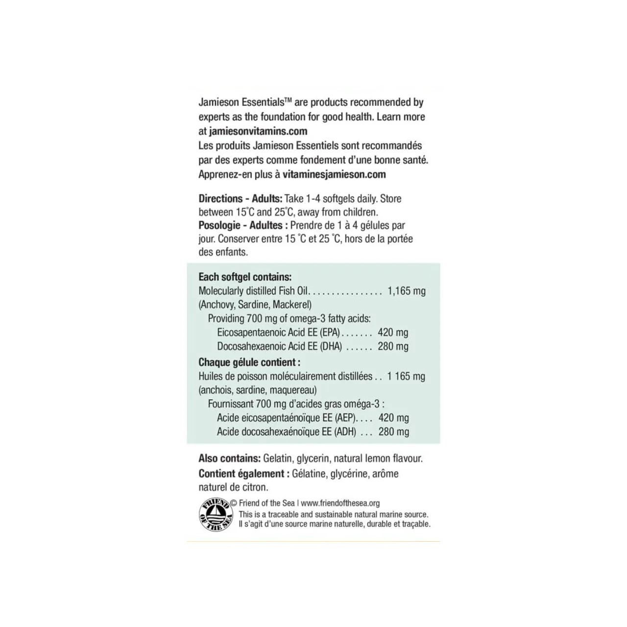 Jamieson - Extra Strength Omega-3 700 mg | 100 Softgels - Image 3