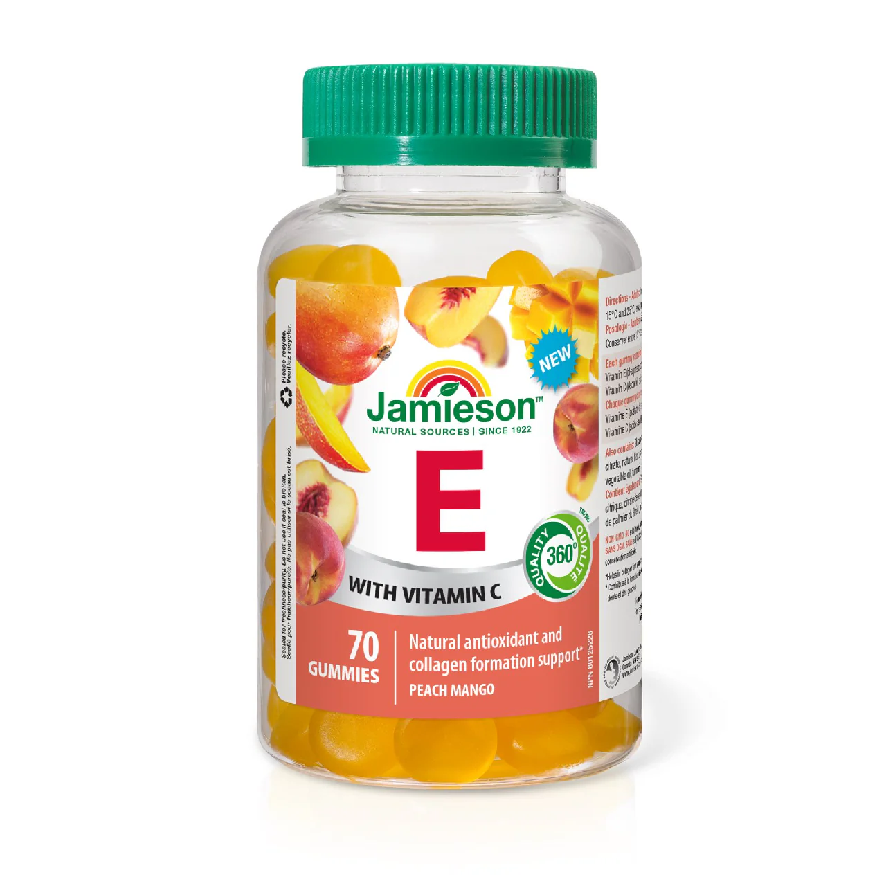 Jamieson - E with Vitamin C - Peach Mango | 70 Gummies